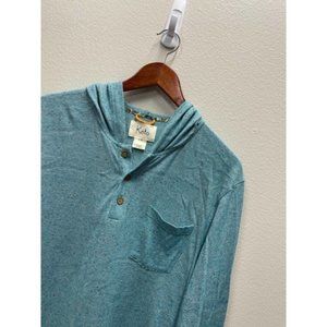 Mens Koto Urban Outfitters Knit Pullover Hoodie Size LG Heathered Green
